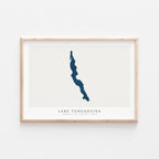 lake tanganyika zambia map poster – minimalist lake wall art - image 2