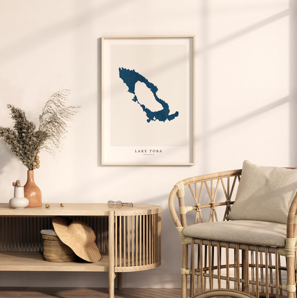 lake toba indonesia map poster – minimalist lake wall art - image 5