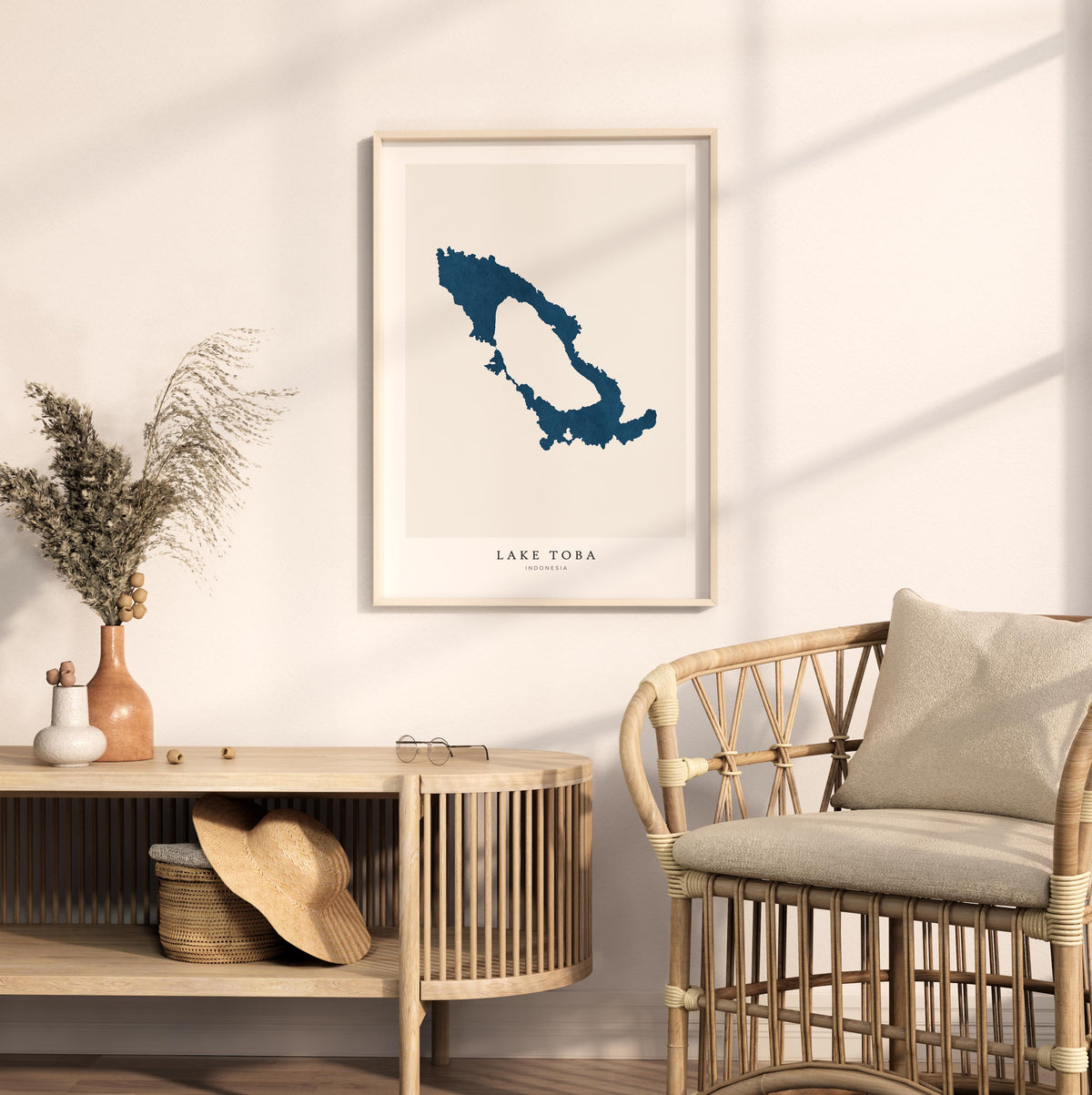 lake toba indonesia map poster – minimalist lake wall art - image 5