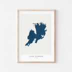 lake vanern sweden map poster – minimalist lake wall art - image 1