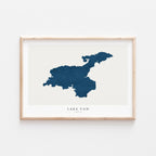 lake van turkiye map poster – minimalist lake wall art - image 1