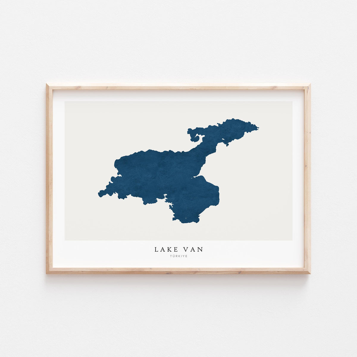 lake van turkiye map poster – minimalist lake wall art - image 1
