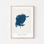 lake victoria kenya map poster – minimalist lake wall art - image 1