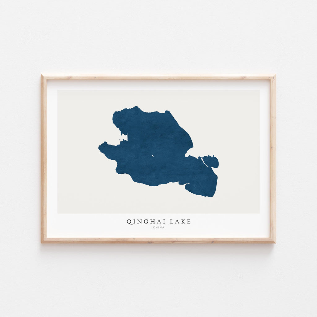 qinghai lake china map poster – minimalist lake wall art - image 2