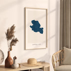 qinghai lake china map poster – minimalist lake wall art - image 3