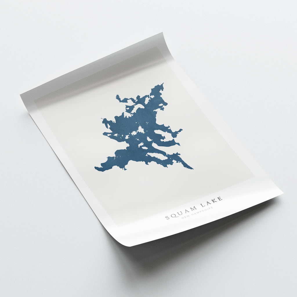 squam lake new hampshire map poster – minimalist lake wall art - image 5