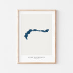 lake balkhash kazakhstan map poster – minimalist lake wall art - image 2