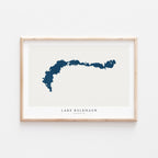lake balkhash kazakhstan map poster – minimalist lake wall art - image 1