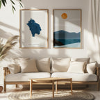 lake ladoga russia map poster – minimalist lake wall art - image 7