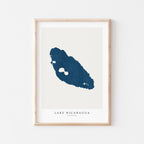 lake nicaragua venezuela map poster – minimalist lake wall art - image 1