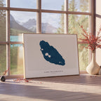 lake nicaragua venezuela map poster – minimalist lake wall art - image 4