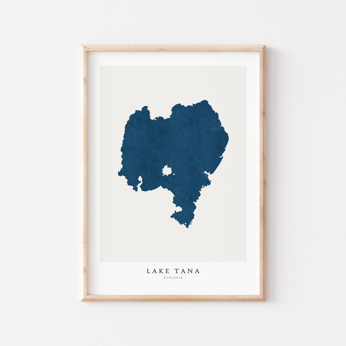 lake tana ethiopia map poster – minimalist lake wall art - image 1