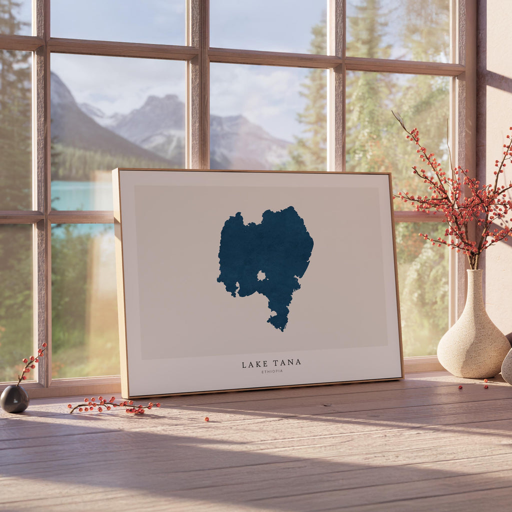 lake tana ethiopia map poster – minimalist lake wall art - image 4