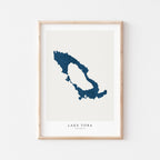 lake toba indonesia map poster – minimalist lake wall art - image 1