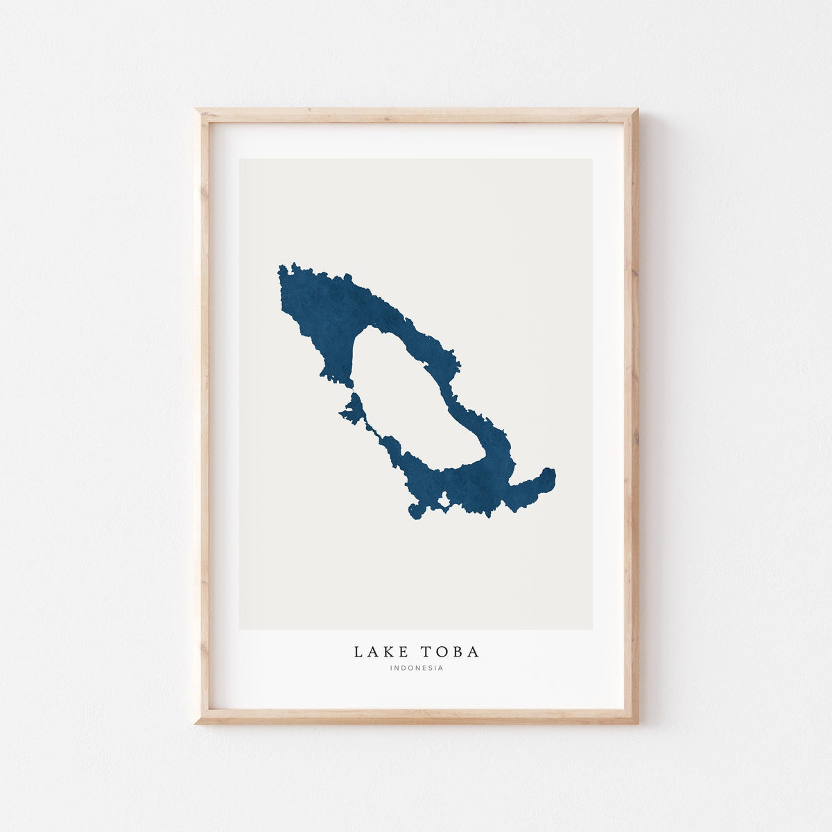 lake toba indonesia map poster – minimalist lake wall art - image 1