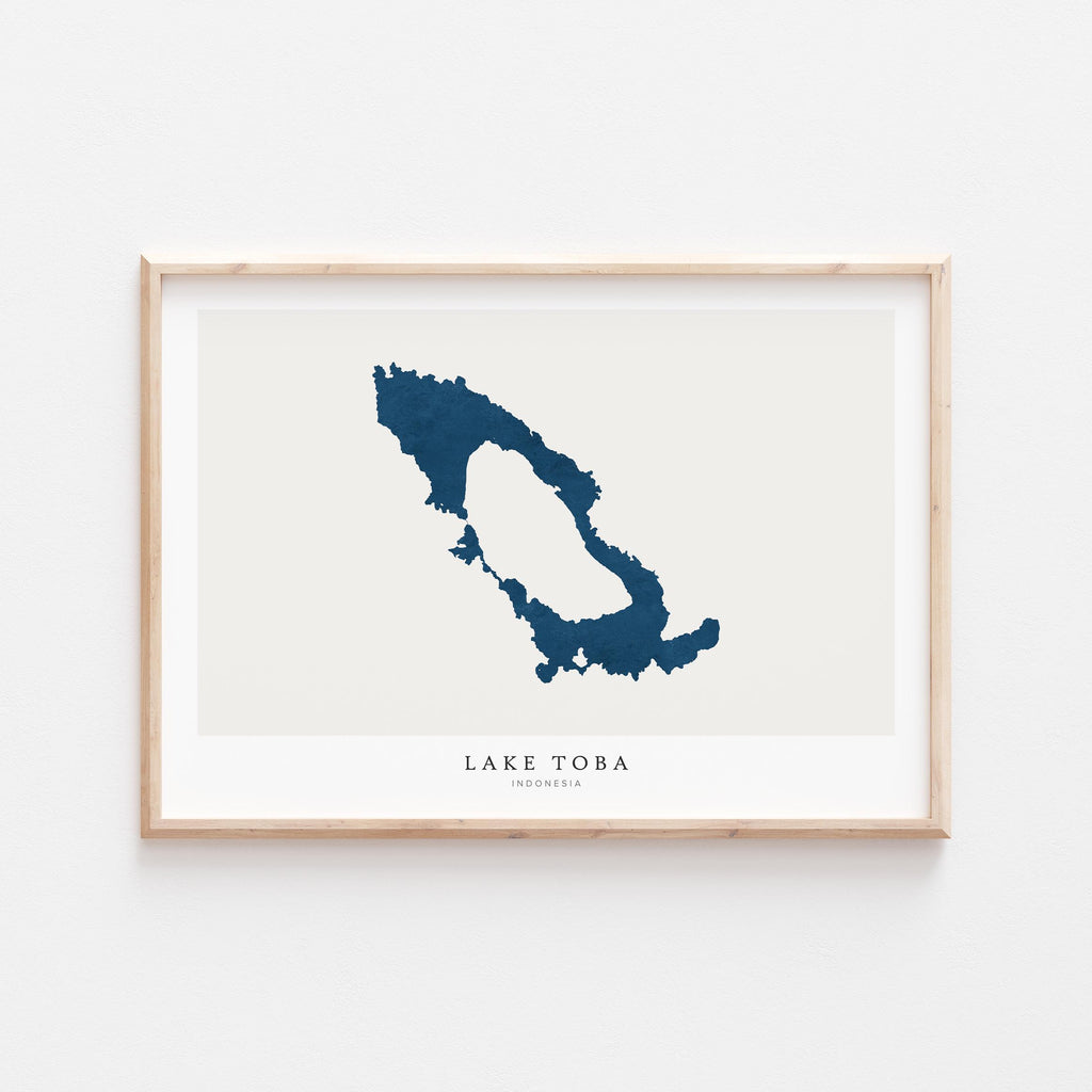 lake toba indonesia map poster – minimalist lake wall art - image 2