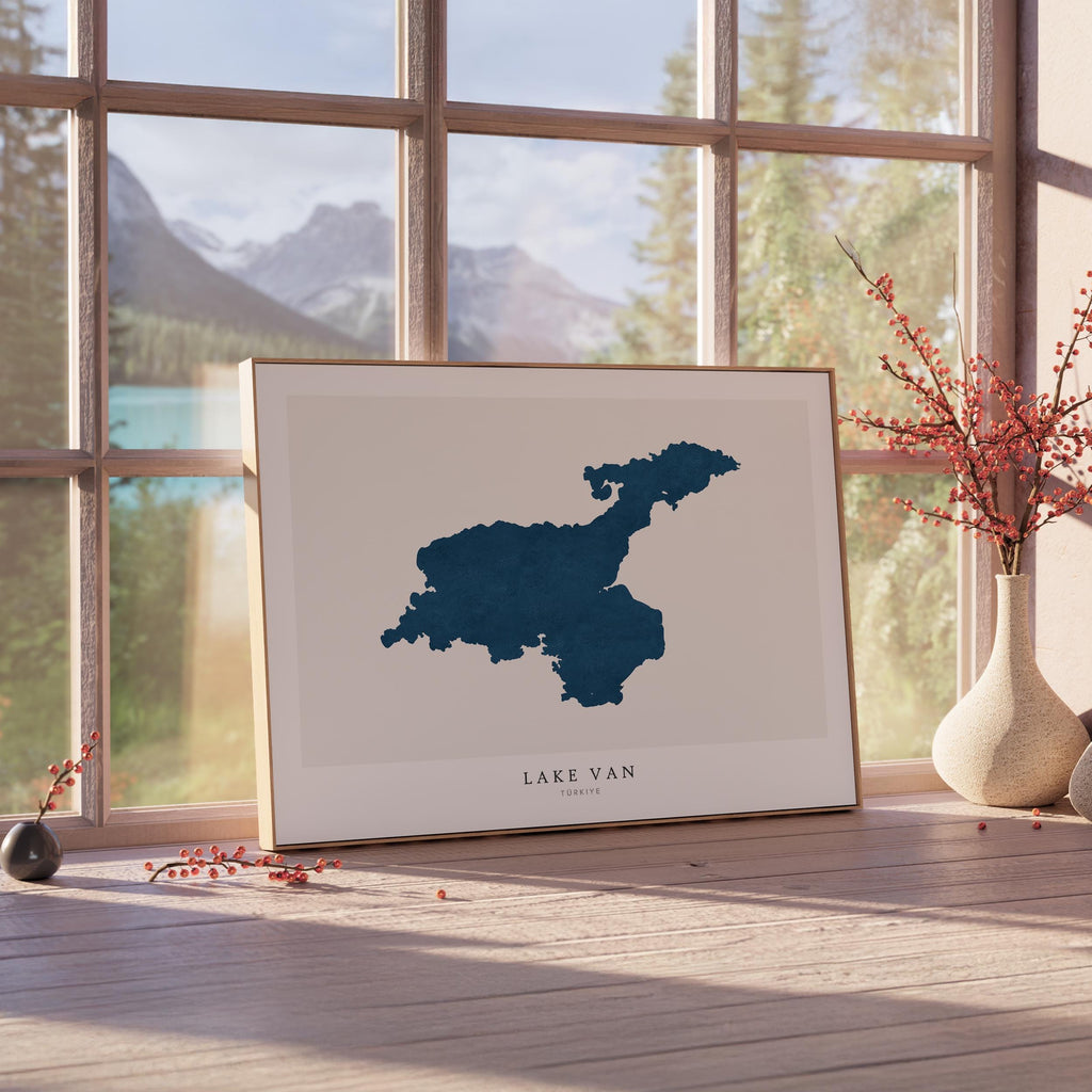 lake van turkiye map poster – minimalist lake wall art - image 4