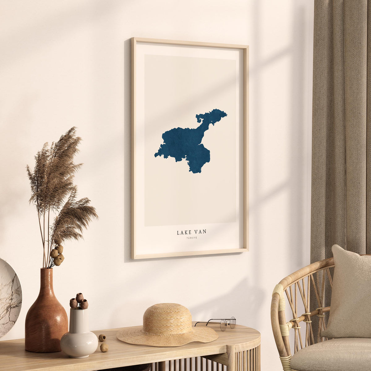 lake van turkiye map poster – minimalist lake wall art - image 3