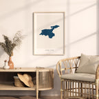 lake van turkiye map poster – minimalist lake wall art - image 5