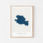qinghai lake china map poster – minimalist lake wall art - image 1