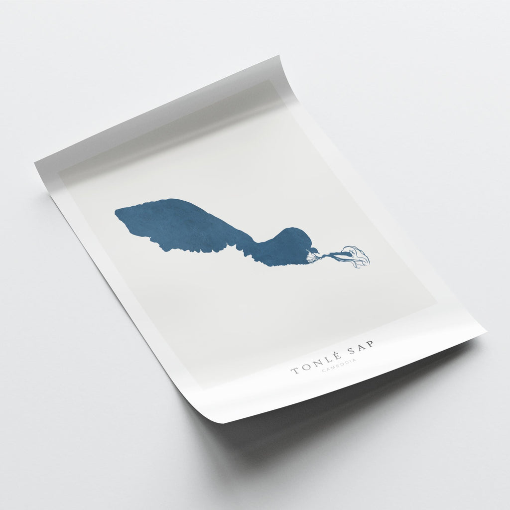 tonle sap cambodia map poster – minimalist lake wall art - image 6