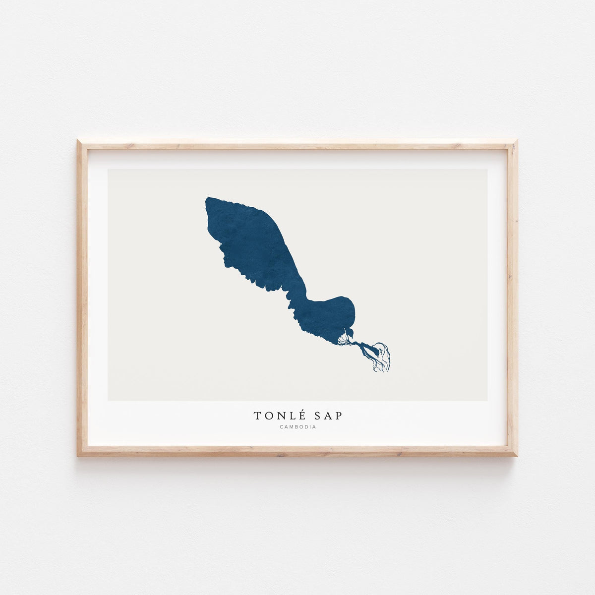 tonle sap cambodia map poster – minimalist lake wall art - image 2
