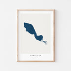 tonle sap cambodia map poster – minimalist lake wall art - image 1