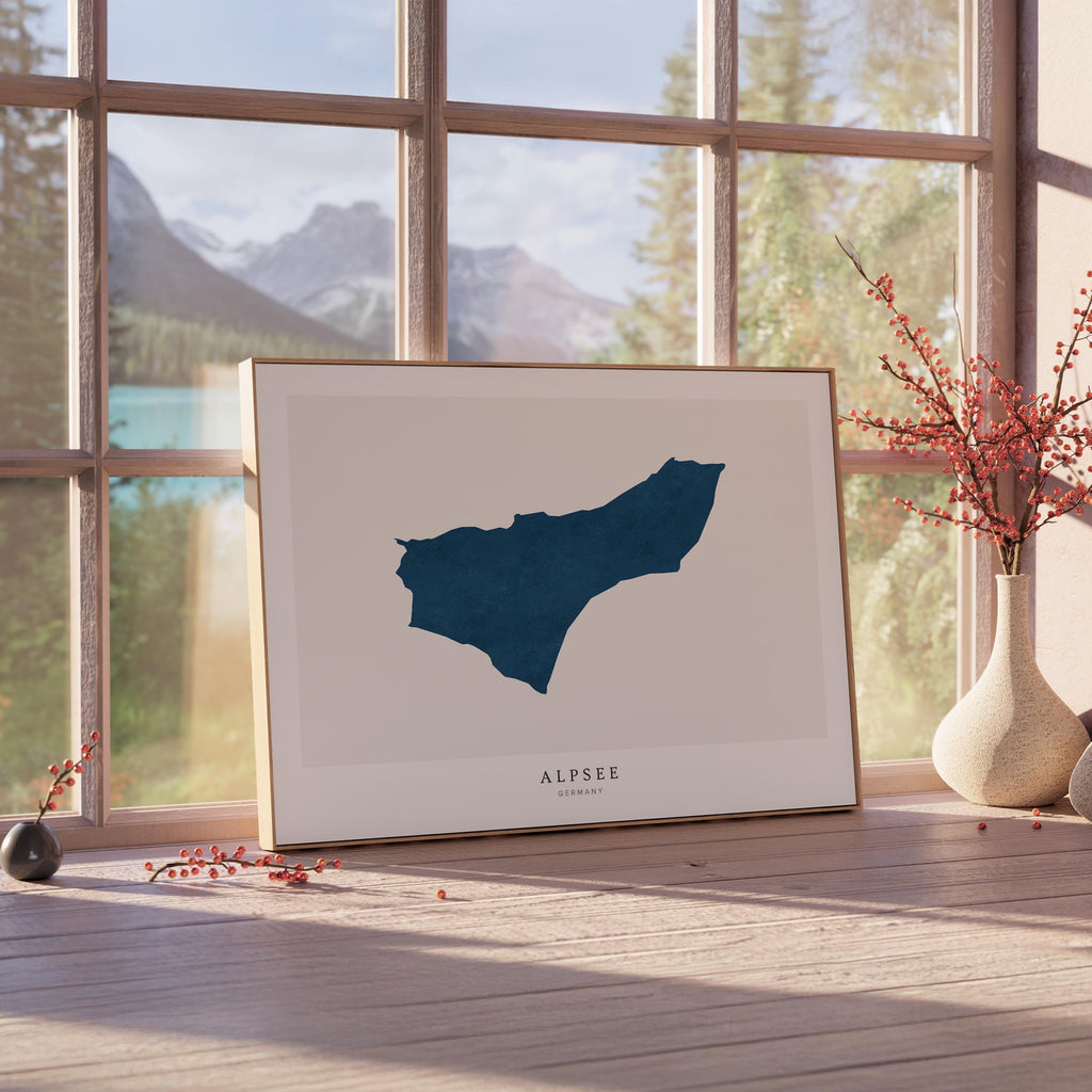alpsee germany map poster – minimalist lake wall art - image 4