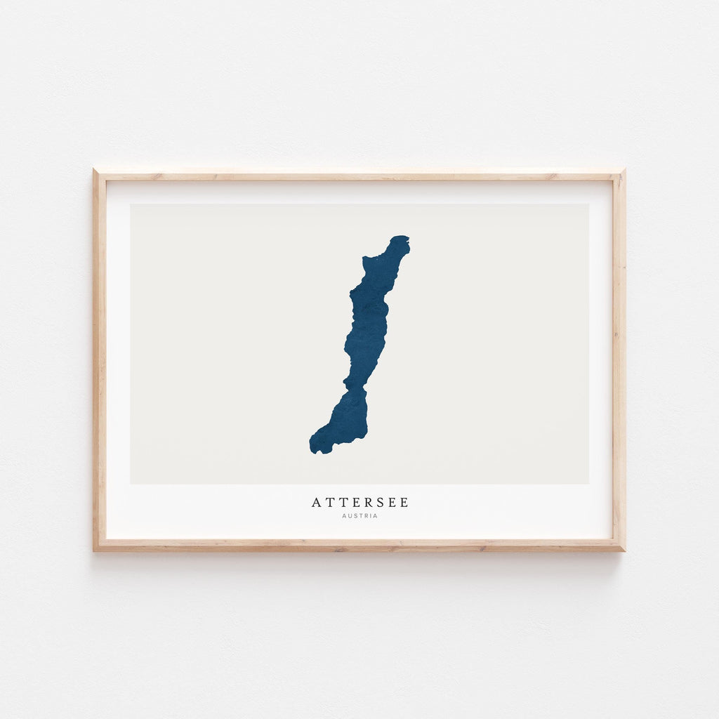 attersee austria map poster – minimalist lake wall art - image 2