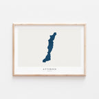 attersee austria map poster – minimalist lake wall art - image 2