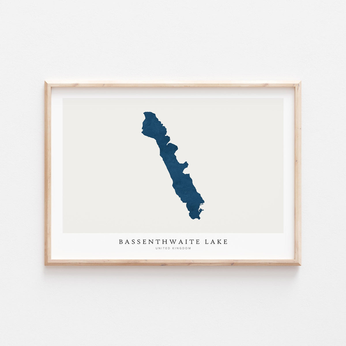 bassenthwaite lake united kingdom map poster – minimalist lake wall art - image 2