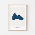 black sea russia map poster – minimalist lake wall art - image 2