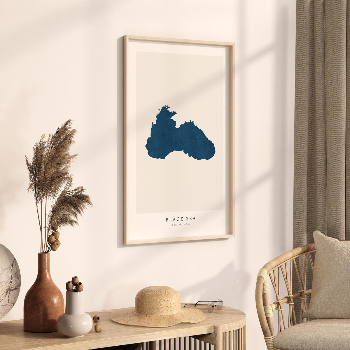 black sea russia map poster – minimalist lake wall art - image 3