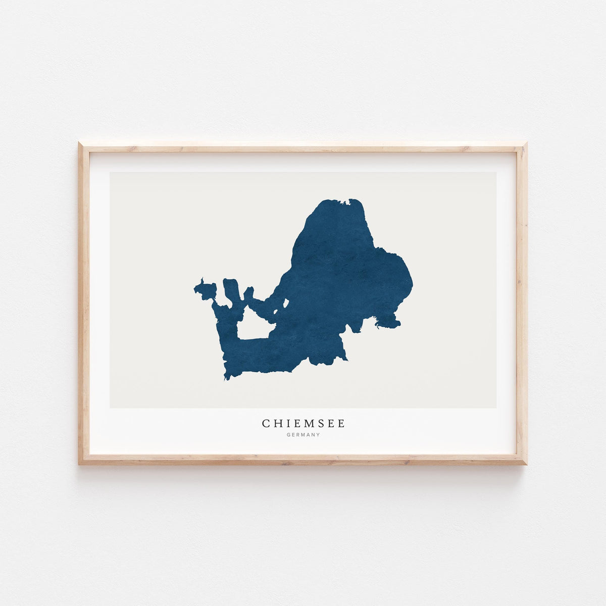 chiemsee germany map poster – minimalist lake wall art - image 2