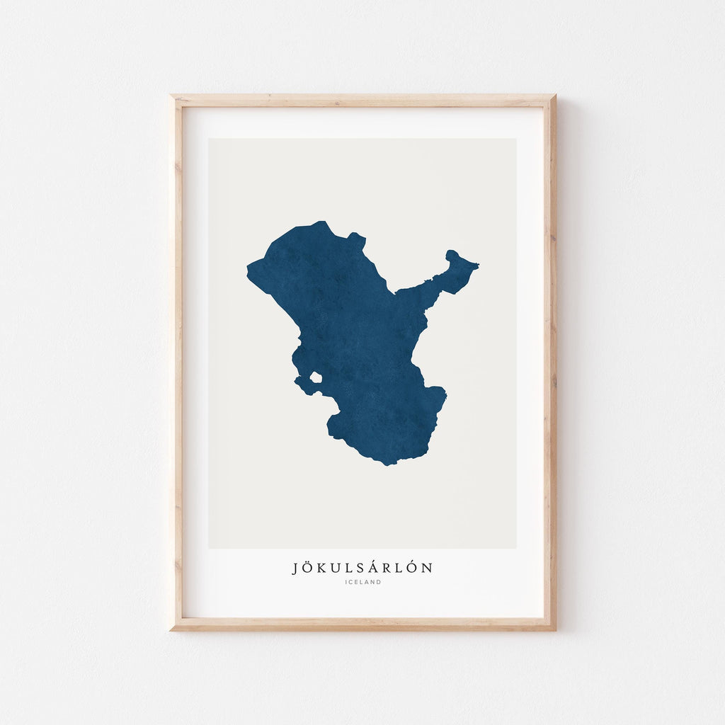 jokulsarlon iceland map poster – minimalist lake wall art - image 1