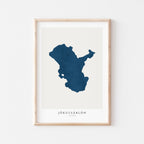 jokulsarlon iceland map poster – minimalist lake wall art - image 1