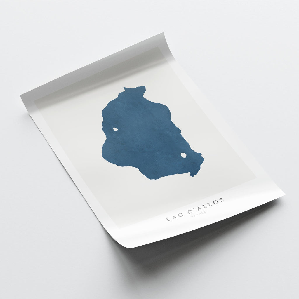 lac d'allos france map poster – minimalist lake wall art - image 6