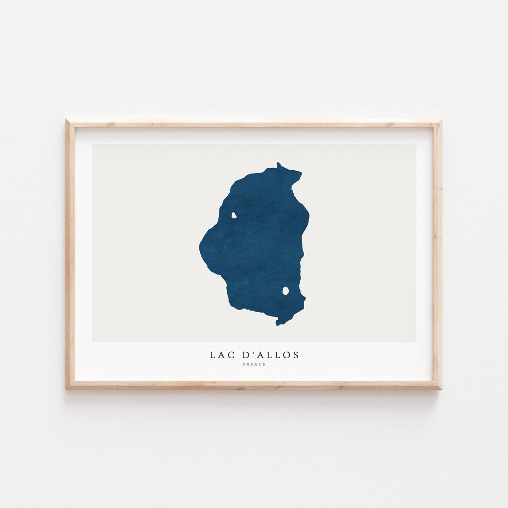 lac d'allos france map poster – minimalist lake wall art - image 2