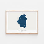 lac d'allos france map poster – minimalist lake wall art - image 2