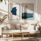 lac d'allos france map poster – minimalist lake wall art - image 7