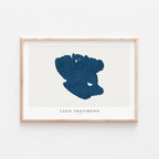 lago trasimeno italy map poster – minimalist lake wall art - image 2