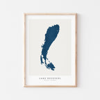 lake neusiedl austria map poster – minimalist lake wall art - image 1