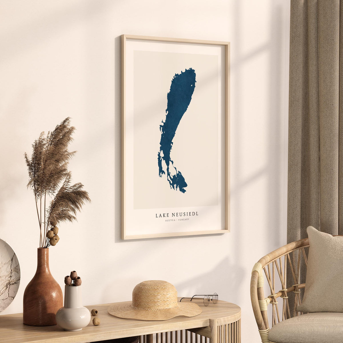 lake neusiedl austria map poster – minimalist lake wall art - image 3