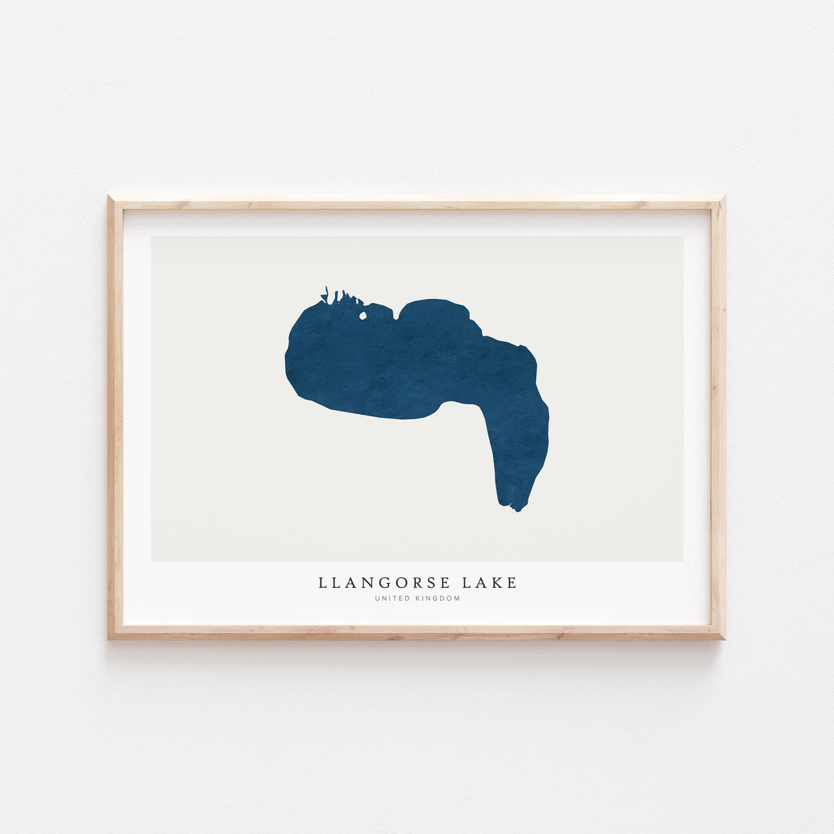 llangorse lake united kingdom map poster – minimalist lake wall art - image 2