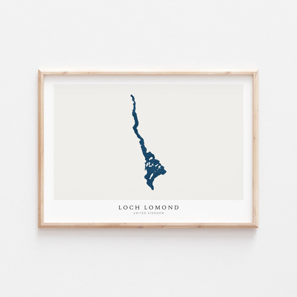 loch lomond united kingdom map poster – minimalist lake wall art - image 2