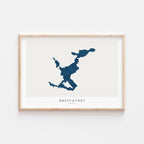 rossvatnet norway map poster – minimalist lake wall art - image 2
