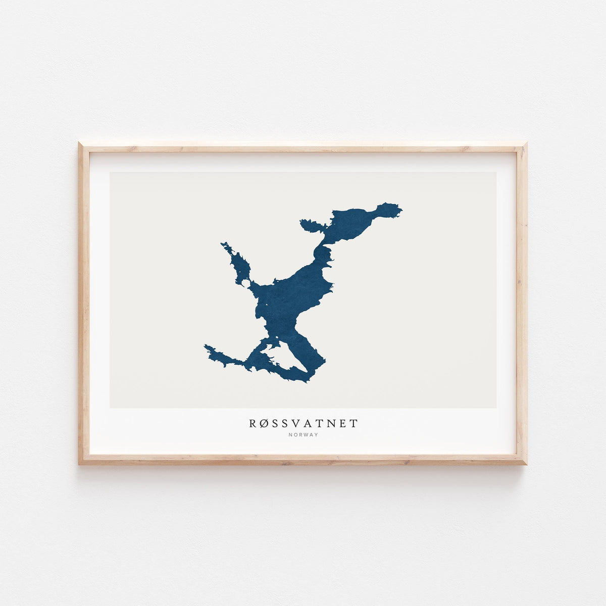 rossvatnet norway map poster – minimalist lake wall art - image 2