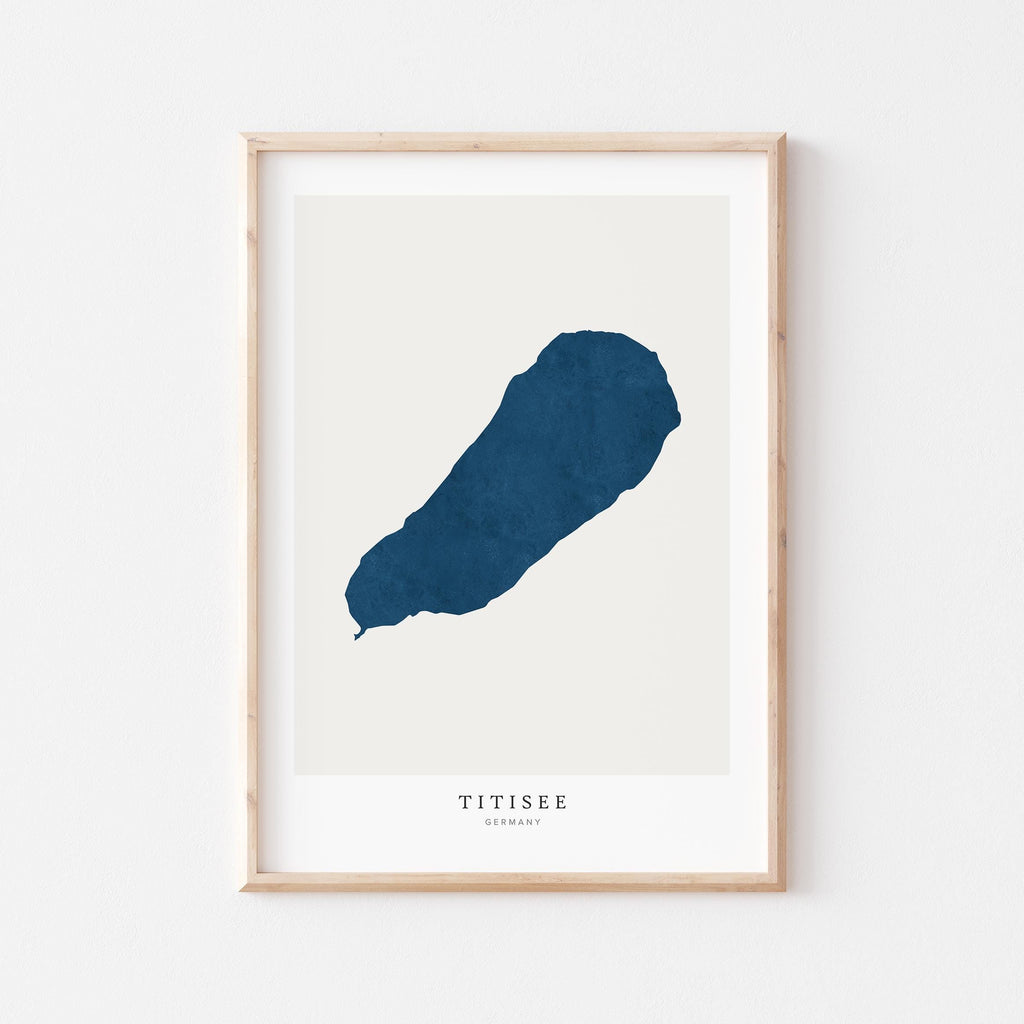 titisee germany map poster – minimalist lake wall art - image 1