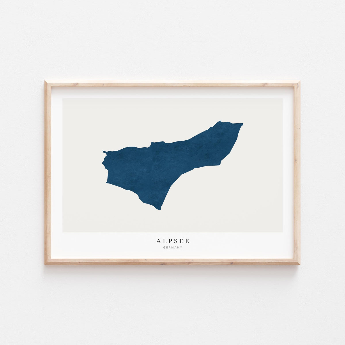 alpsee germany map poster – minimalist lake wall art - image 1