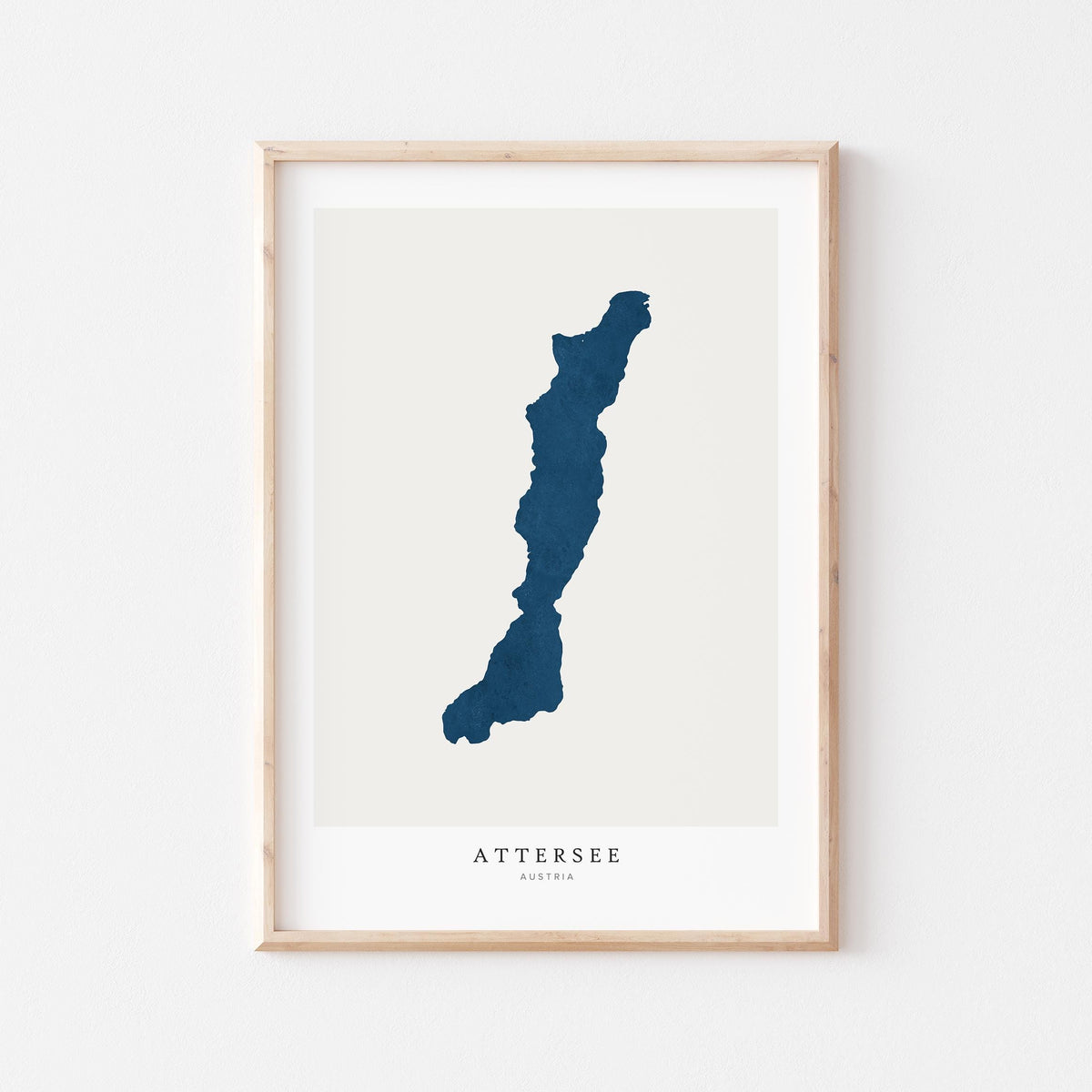 attersee austria map poster – minimalist lake wall art - image 1